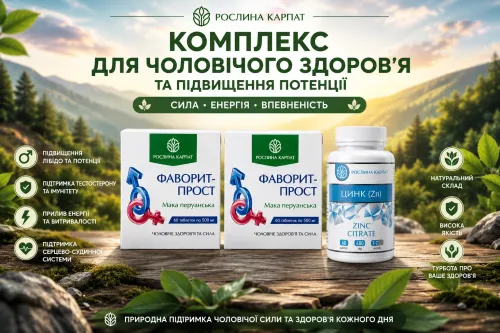 Комплексна програма для підтримки чоловічого здоров'я, імунітету та життєвого тонусу